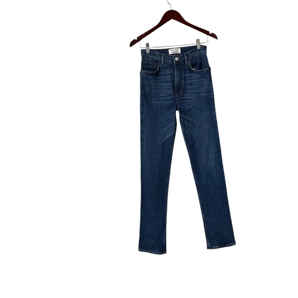 REFORMATION Liza Ultra High Rise Straight Jamaica Denim Jeans - Picture 5 of 11